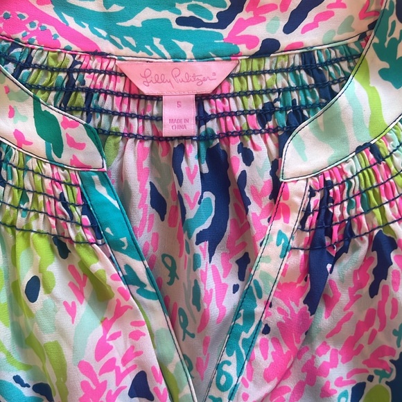 Lilly Pulitzer Lets Cha Cha Silk Elsa Blouse - Picture 5 of 5